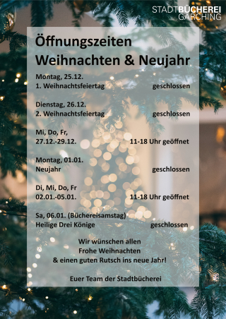 Öffnungszeiten Weihnachten